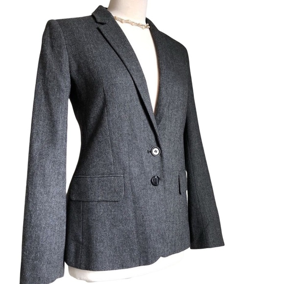 French Connection Gray Tailored Blazer with Notched Lapels - Picture 1 of 6